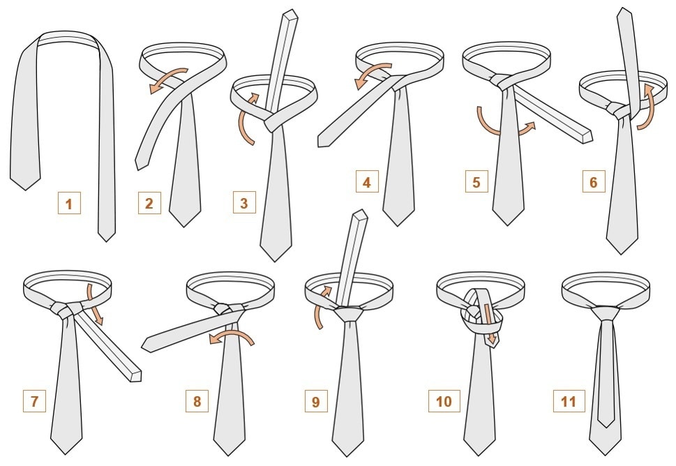 Инструкция как завязать галстук