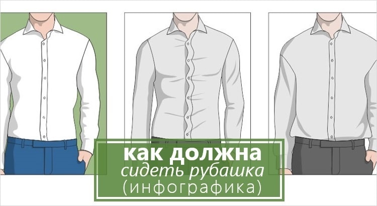 Как должна сидеть рубашка - инфографика