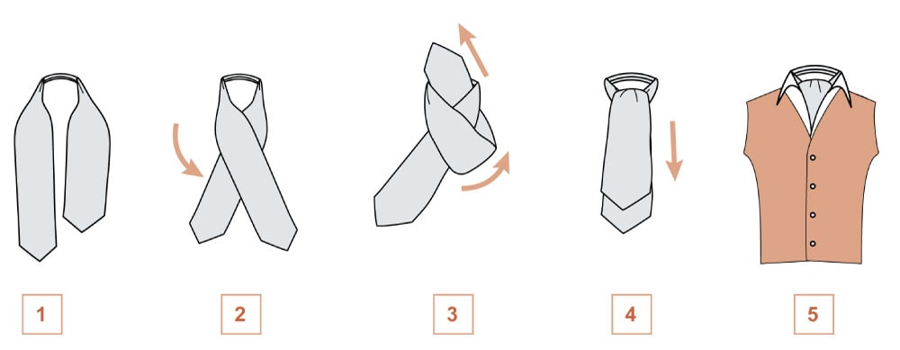 Как завязать галстук из платка пошагово