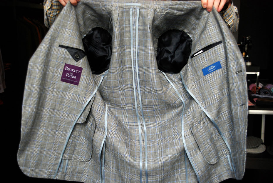 Подкладка мужского пиджака