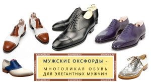 Мужские оксфорды – многоликая обувь для элегантных мужчин (миниатюра)