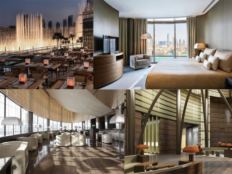В одновременно роскошном и современном интерьере Armani Hotel Dubai заметен фирменный стиль его создателя
