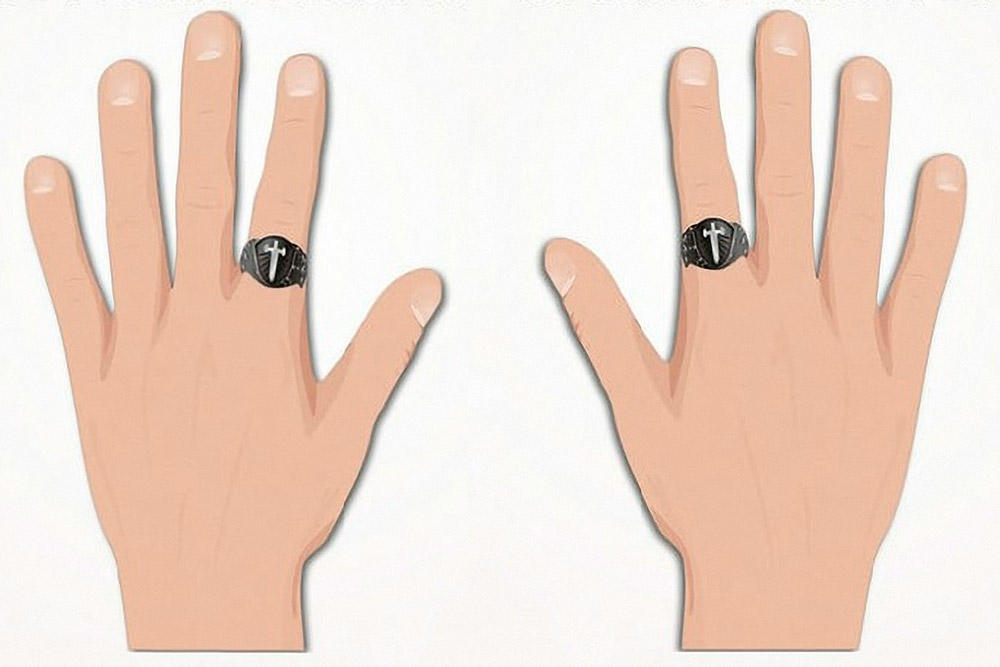 Кольцо на правом пальце