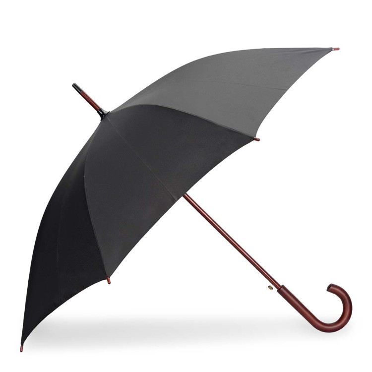 Зонт-трость состоит из трех частей – каркас со спицами, стержень и рукоять