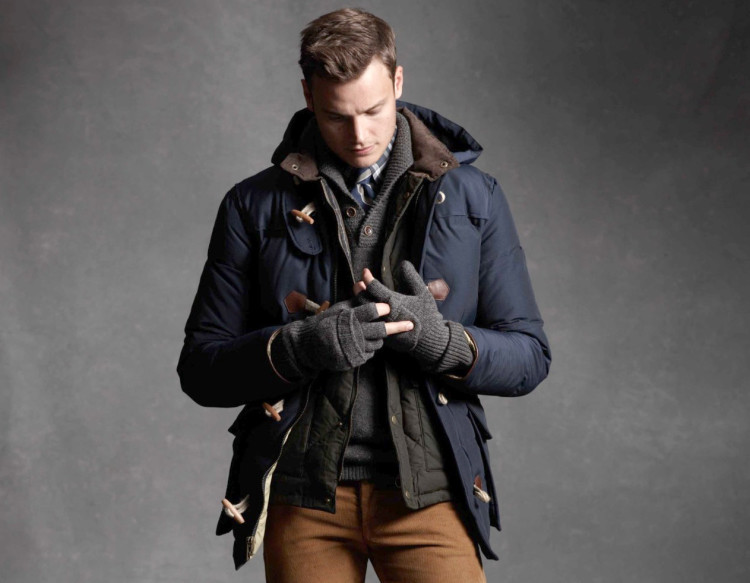 Пример зимней многослойной одежды: куртка + пальто